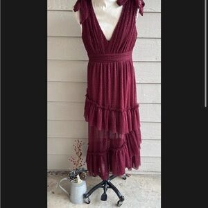 Vici Elegant Burgundy Sleeveless Dress size M